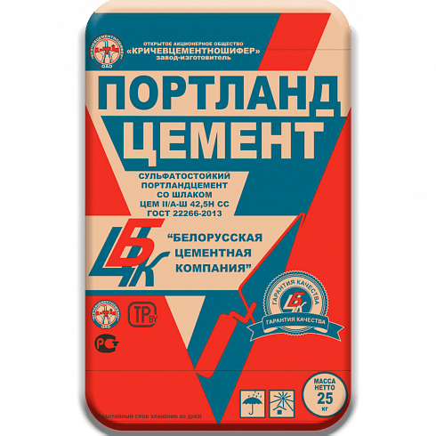 Сульфатаўстойлівы портландцэмент са шлакам ЦЭМ II / A-Ш 42,5Н СС ДАСТ 22266-2013